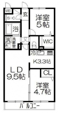 ＪＥＡＮ　ＭＡＲＩＥの間取り図