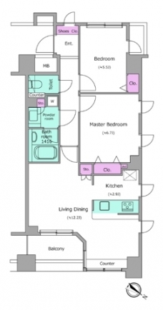 レジディアタワー上池袋（タワー棟）の間取り図