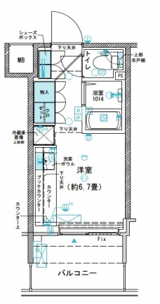 コムレジ赤羽　学生棟の間取り図
