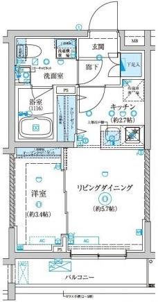 ベルシード王子神谷の間取り図