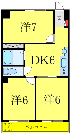 大山ローヤルコーポの間取り図