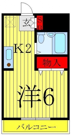 マンション米田の間取り図