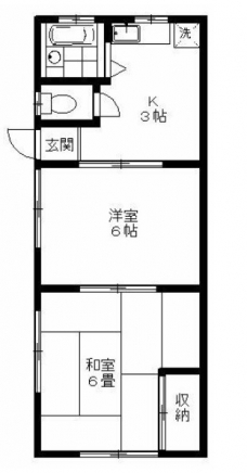 コーポむさしⅡの間取り図