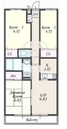 アビターレオオミヤの間取り図