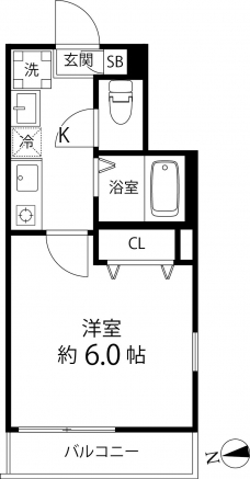 Ｔ’ｓ　Ｃｕｏｒｅ椎名町の間取り図