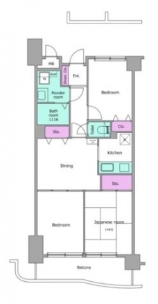 ビエラコート武蔵浦和の間取り図