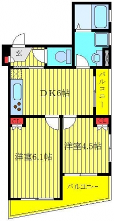 エスポワール西が丘の間取り図