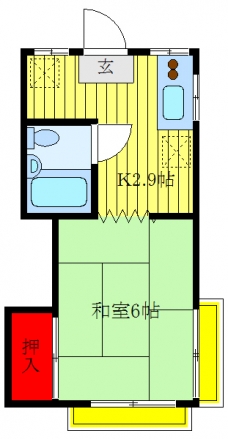 川島ハイツの間取り図