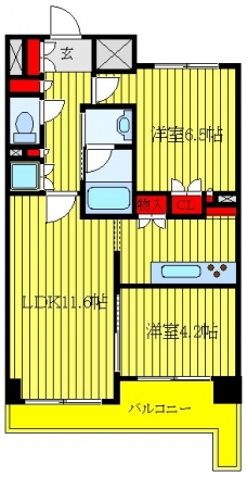 パークアクシス東十条の間取り図