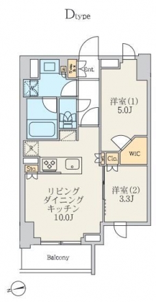 クレストコート北千住レジデンスの間取り図