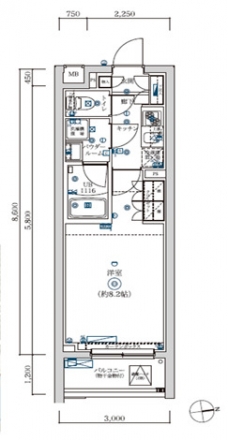 イアース小竹向原の間取り図