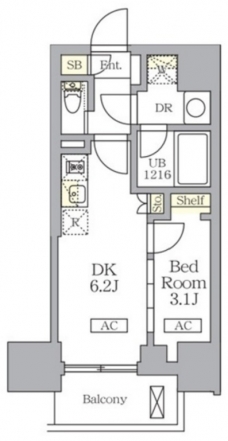 ザ・ライオンズフォーシア文京湯島の間取り図