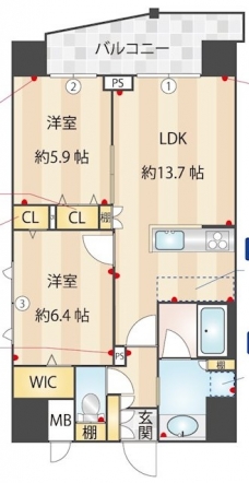 アルファレジデンシア南千住の間取り図