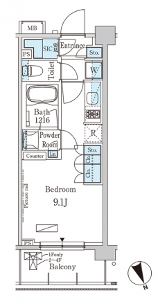 パークアクシス駒込ＨＩＬＬＴＯＰの間取り図