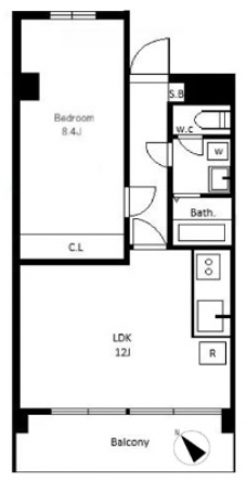 メゾンベルジュの間取り図