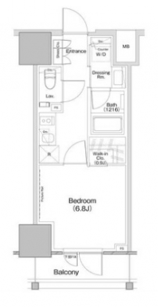 ザ・パークハビオ板橋区役所前の間取り図