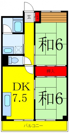 英第一マンションの間取り図