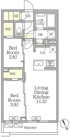 アジールコート後楽園の間取り図