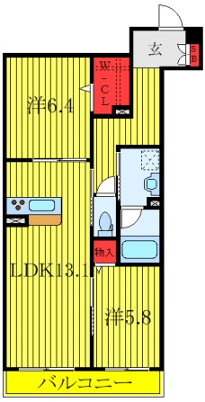パインコート滝野川の間取り図