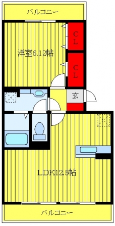 シャンドーレ西高島平の間取り図