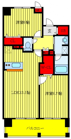ロイヤルパークス新田の間取り図