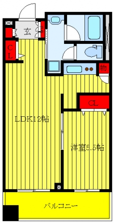 カスタリア荒川の間取り図