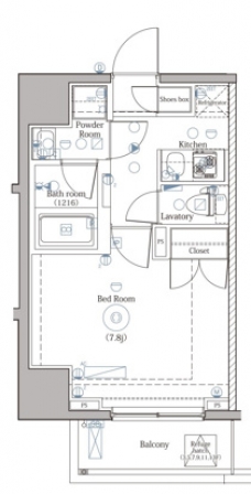 DIPS上野NORTHの間取り図