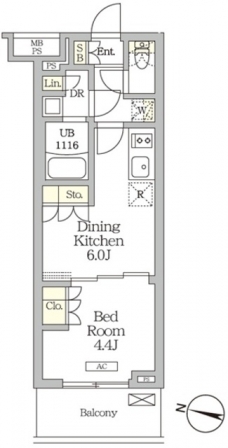 ミレーネ滝野川の間取り図