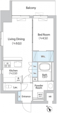 ボヌール小石川αの間取り図