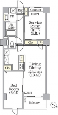 プライムガーデン赤塚 の間取り図