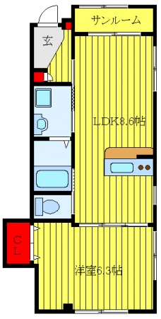 山一東尾久ステーツの間取り図