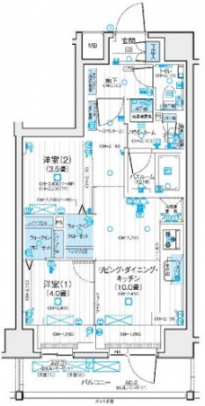 デュオステージ北千住Ⅲの間取り図