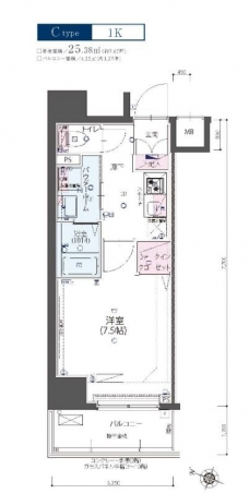 リヴシティ浦和常盤弐番館の間取り図