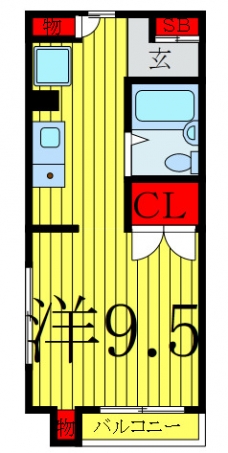 コーポかすがの間取り図