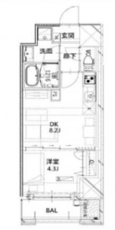 フロンティアレジデンス板橋の間取り図