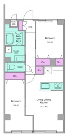 レジディア千川プレイスの間取り図