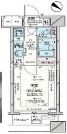 パレステュディオ池袋駅前の間取り図