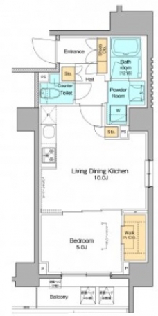 プラウドフラット上野松が谷の間取り図