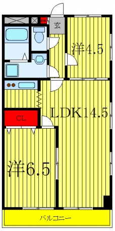 ジュネス・ソネの間取り図