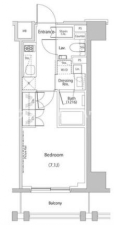 ザ・パークハビオ文京江戸川橋の間取り図
