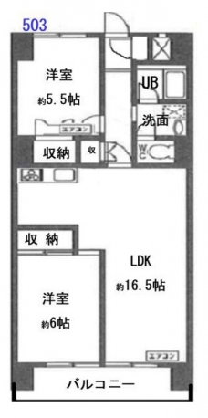 グランメール戸田Ⅱの間取り図
