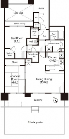 パークアベニュー川口の間取り図