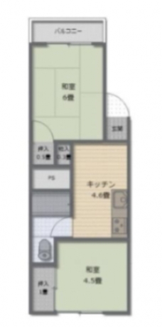 志村城山ローヤルコーポの間取り図