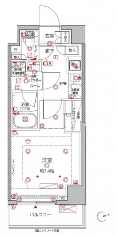 クレイシアIDZ王子の間取り図