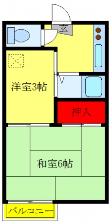 福島アパートの間取り図