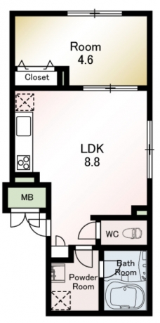 エムズレーベル西日暮里の間取り図