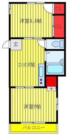 金子マンションの間取り図