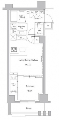 ザ・パークハビオ文京江戸川橋の間取り図