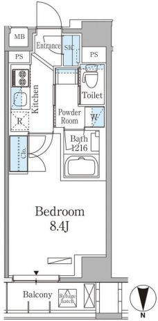 ＴＨＥ　ＡＸＩＳ　ＫＯＪＩＭＡＣＨＩの間取り図