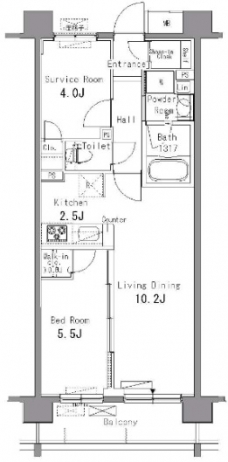 パークアクシス滝野川の間取り図